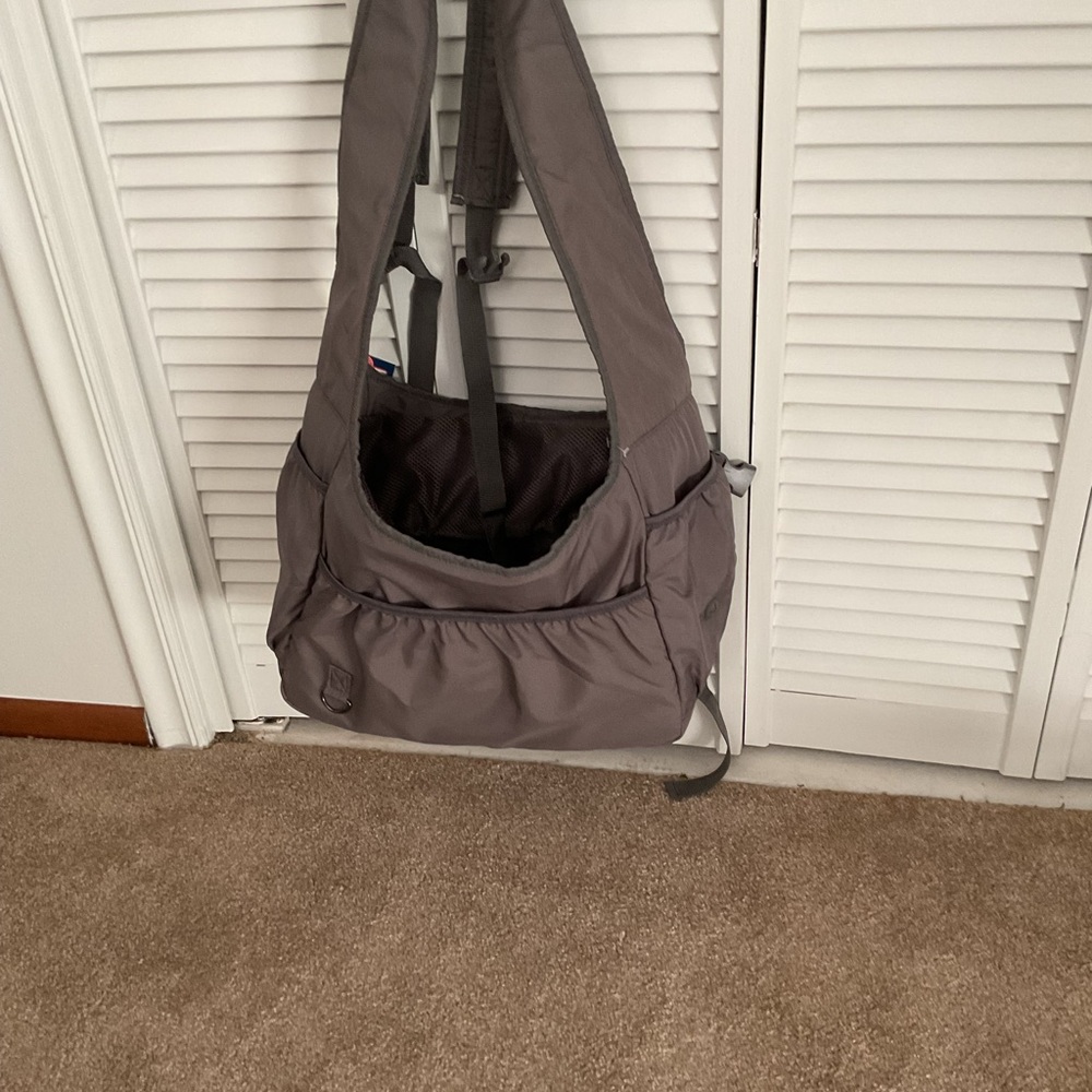 Durable Gray Dog Carrier Shoulder Bag